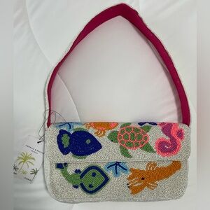 America and Beyond Sea Creatures Beaded Bag